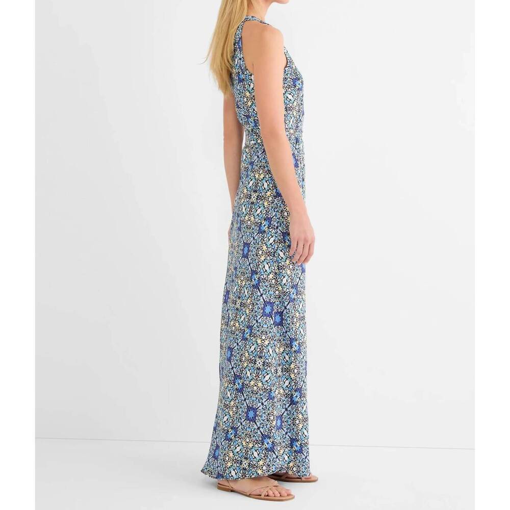 NEW NIC + ZOE filagree tile becca maxi dress in blue multi - Picture 3 of 5